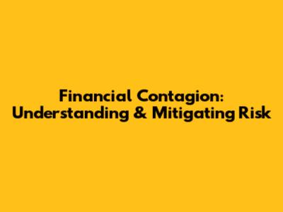 Financial Contagion: Understanding & Mitigating Risk
